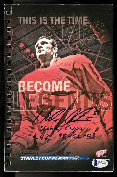 Nick Lidstrom Autographed Ticket Book