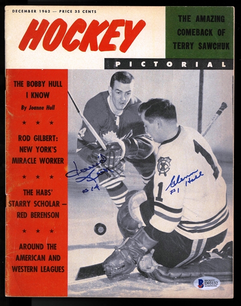 Dave Keon & Glenn Hall Autographed Hockey Pictorial