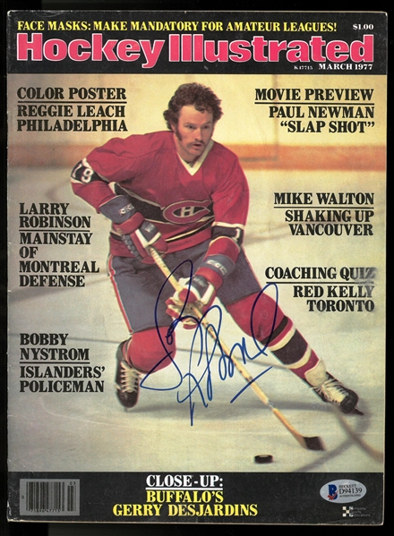 Larry Robinson Autographed 1977 Hockey Illustrated