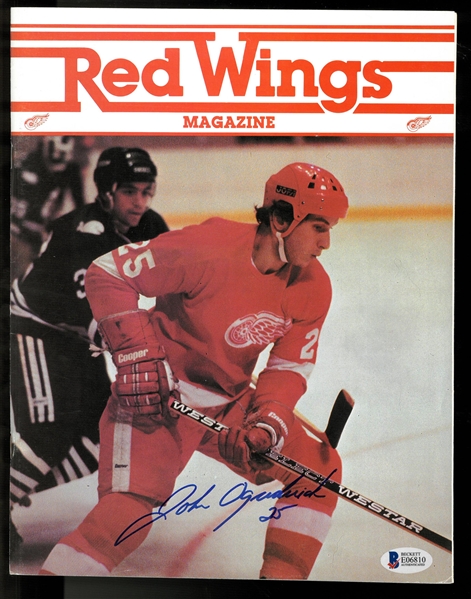 John Ogrodnick Autographed Red Wings Program