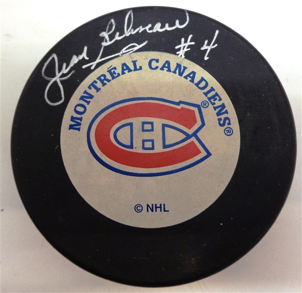 Jean Beliveau Autographed Canadiens Puck