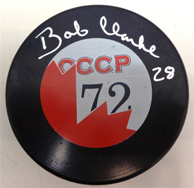 Bobby Clarke Autographed 1972 Summit Series Puck