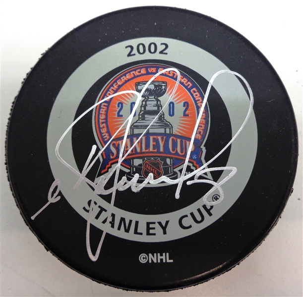 Igor Larionov Autographed 2002 Stanley Cup Game Puck