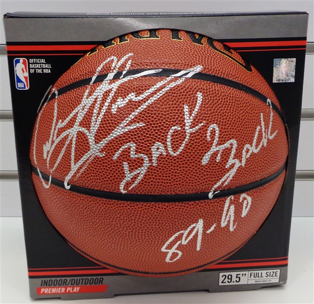 Dennis Rodman Signed Spalding Indoor/Outdoor Basketball w/Back 2 Back 89-90