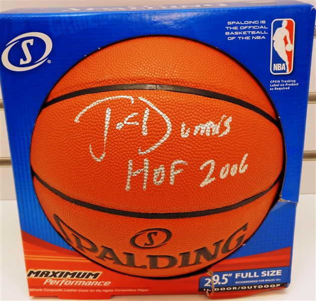 Joe Dumars Autographed I/O Basketball w/ HOF