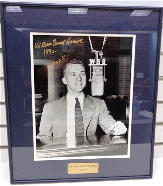 Ernie Harwell Full Name Autographed Framed Photo