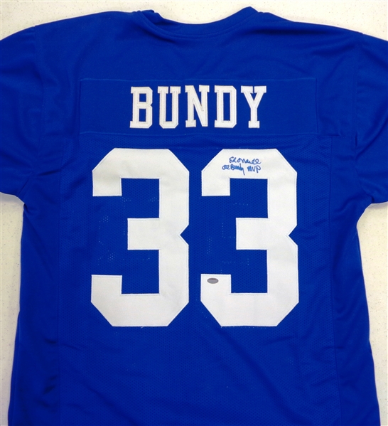 Ed ONeill Signed Al Bundy #33 Polk High Blue Football Jersey w/Al Bundy, MVP