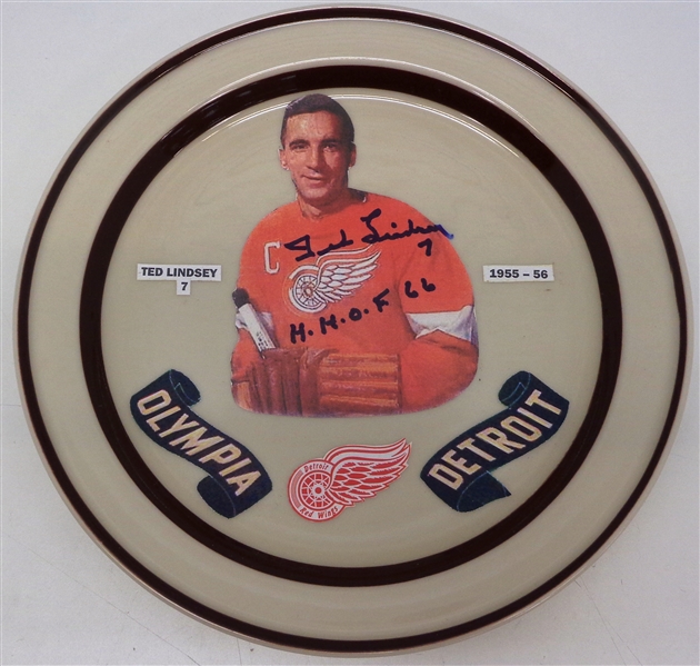 Ted Lindsay Autographed Custom Plate