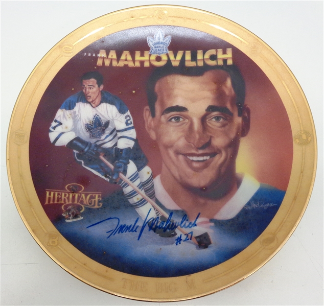 Frank Mahovlich Autographed 8" Plate
