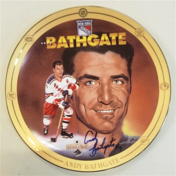 Andy Bathgate Autographed 8" Plate