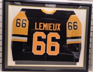 Mario Lemieux Autographed Framed Penguins Jersey