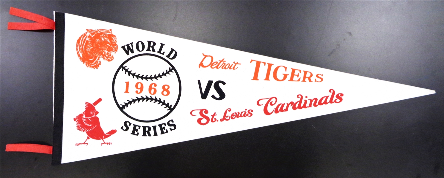 1968 World Series Pennant - Tigers vs Cardinals (white)