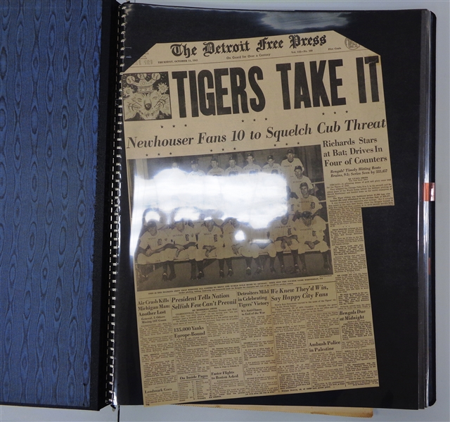 Full Size Newspaper Scrapbook - 1945, 1968, 1984 Tigers