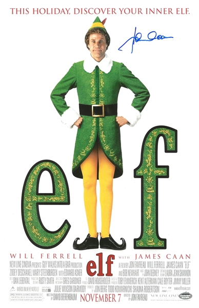 James Caan Autographed 11x17 Elf Movie Poster