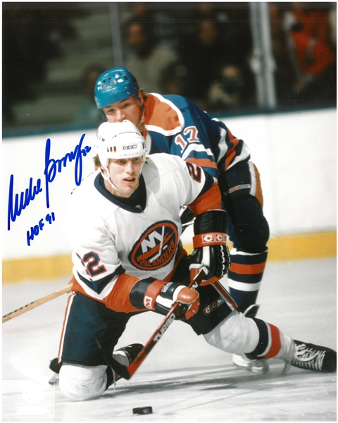 Mike Bossy Autographed 8x10 Photo w/ HOF