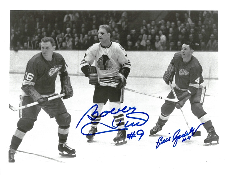 Bobby Hull & Bill Gadsby Autographed 8.5x11 Photo