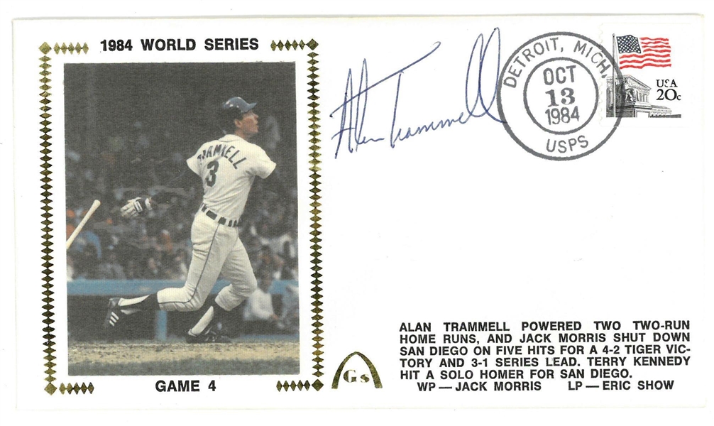 Alan Trammell Autographed 84 World Series Cachet