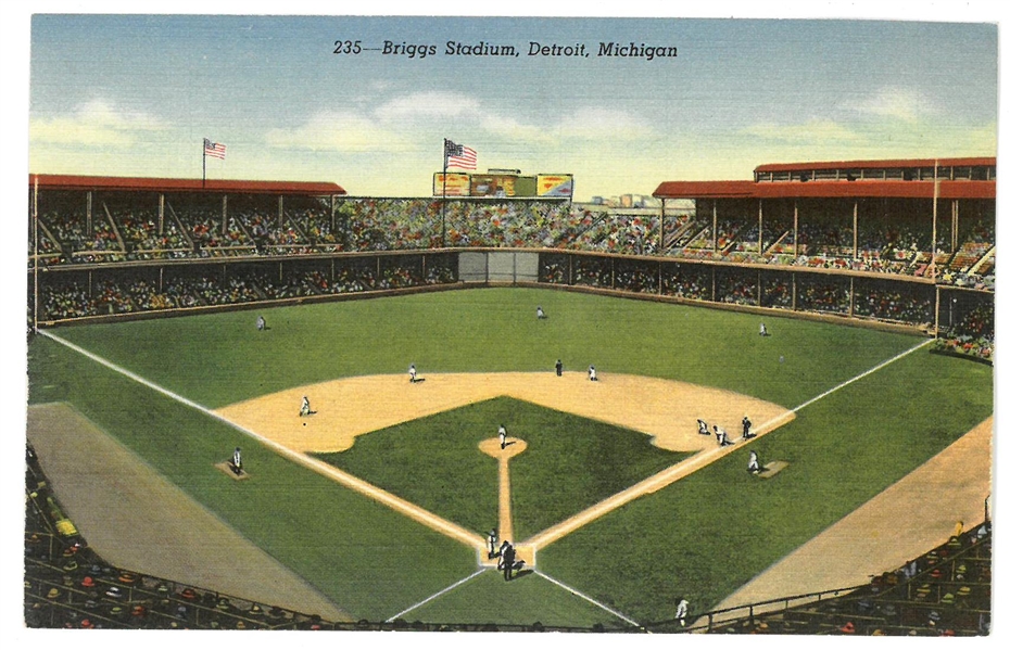 Briggs Stadium Vintage Tigers Postcard