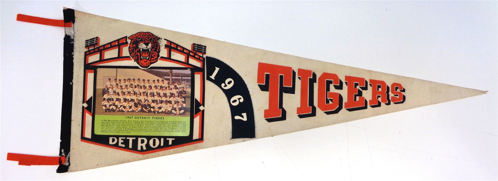 1967 Detroit Tigers Team Photo Pennant