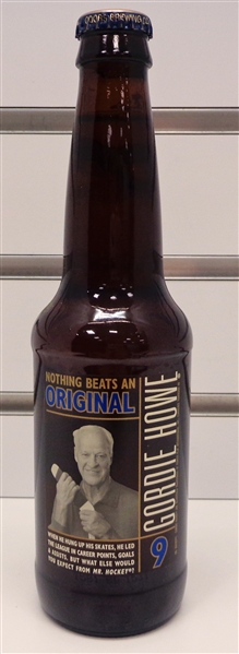 Gordie Howe Full Coors Beer Bottle