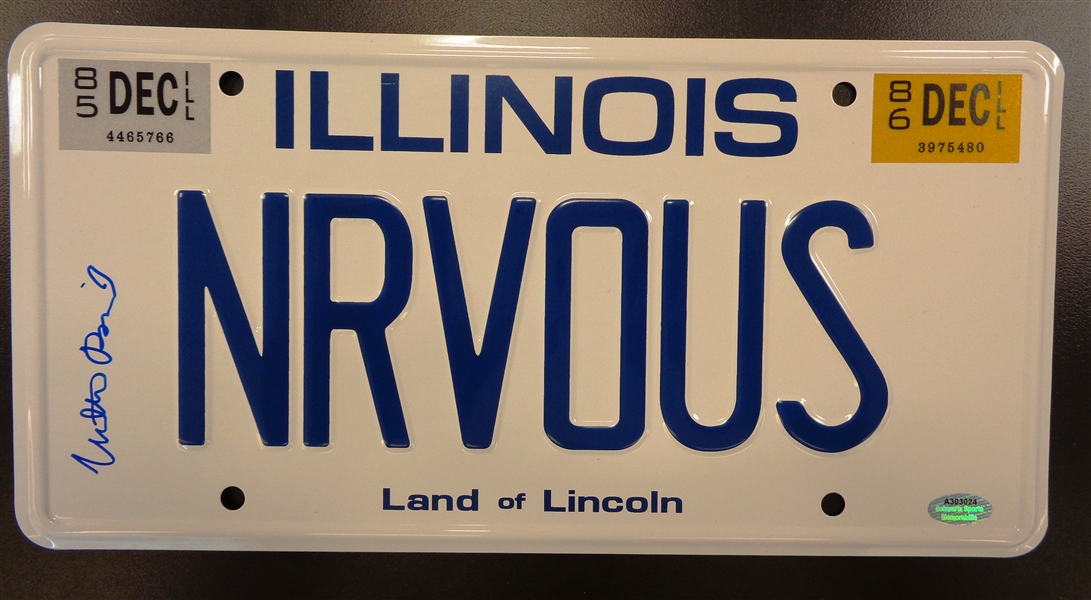 Matthew Broderick Signed Ferris Buellers Day Off NRVOUS Illinois License Plate