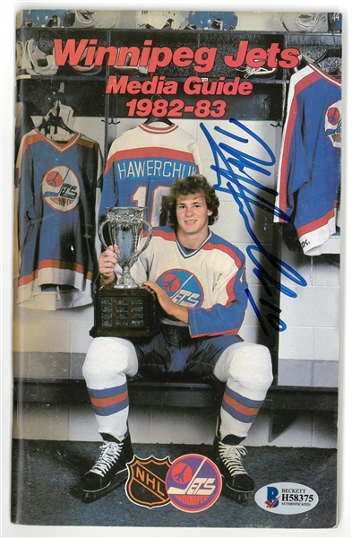 Dale Hawerchuk Autographed 1982/83 Jets Media Guide