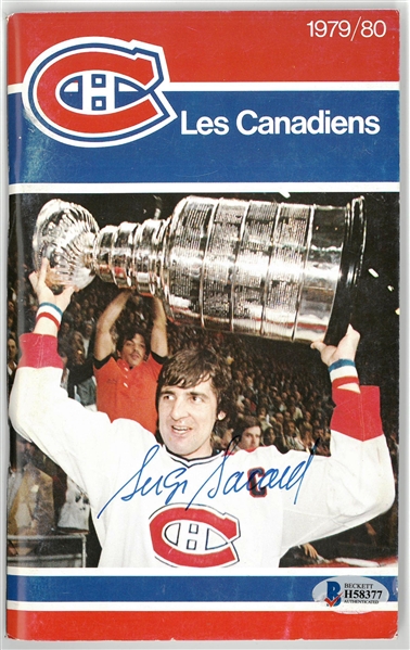 Serge Savard Autographed 1979/80 Canadiens Media Guide