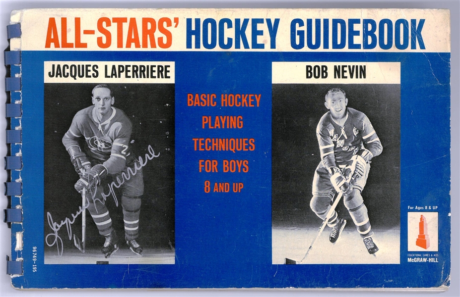 Jacques Laperriere Autographed Hockey Guide Book