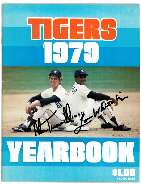 Alan Trammell & Lou Whitaker Autographed 1979 Tigers Yearbook