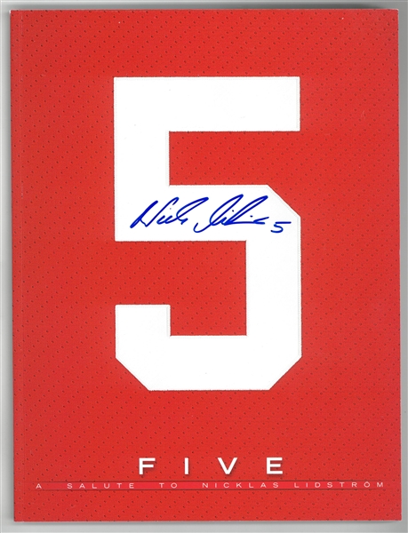 Nick Lidstrom Autographed "5" Book