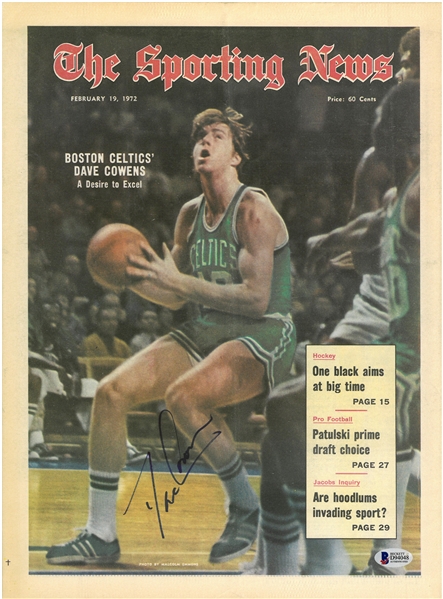 Dave Cowens Autographed 1972 Sporting News