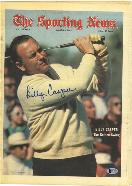 Billy Casper Autographed 1969 Sporting News