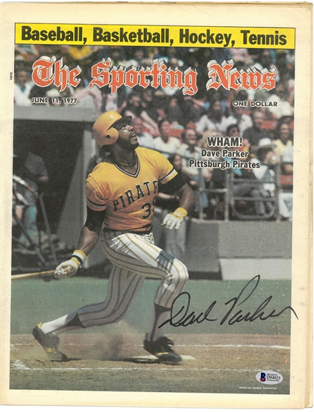 Dave Parker Autographed 1977 Sporting News