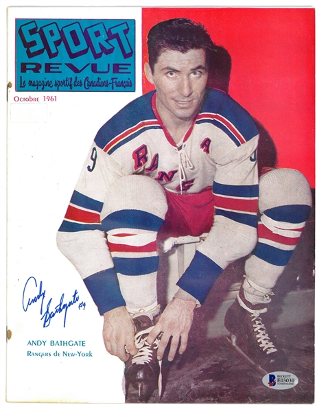 Andy Bathgate Autographed 1961 Sport Revue