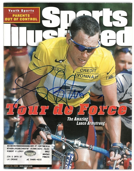 Lance Armstrong Signed July 24, 2000 Tour De Force Original Sports Illustrated Magazine