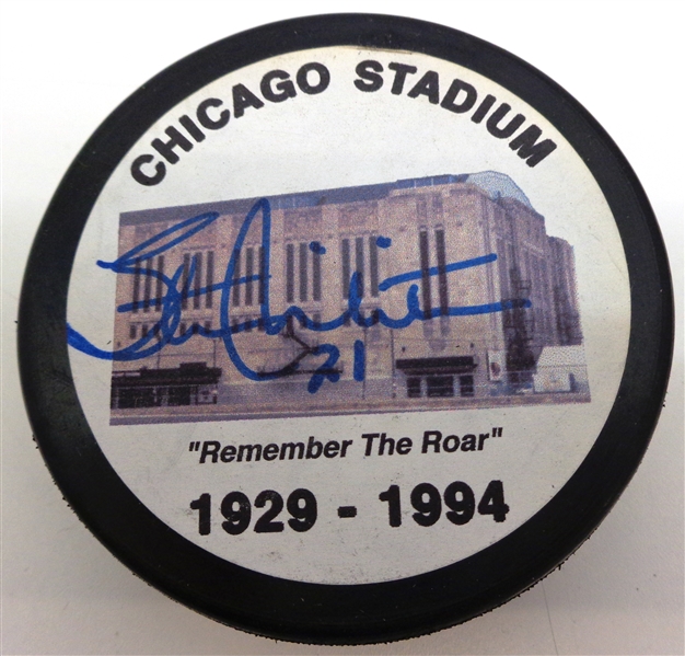 Stan Mikita Autographed Chicago Stadium Puck