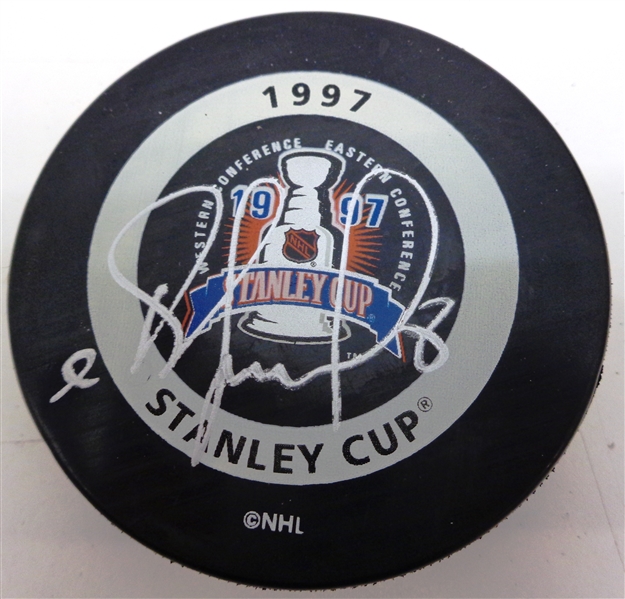 Igor Larionov Autographed 1997 Stanley Cup Game Puck
