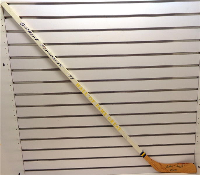 Gilbert Perreault Autographed Painted Stick