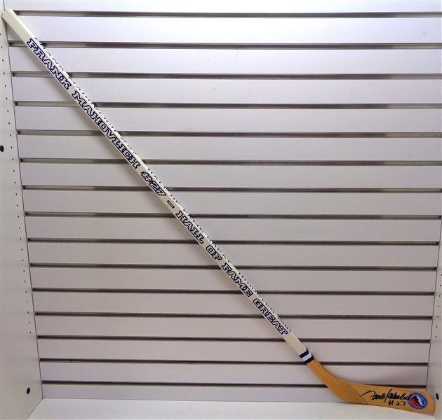 Frank Mahovlich Autographed Painted Stick
