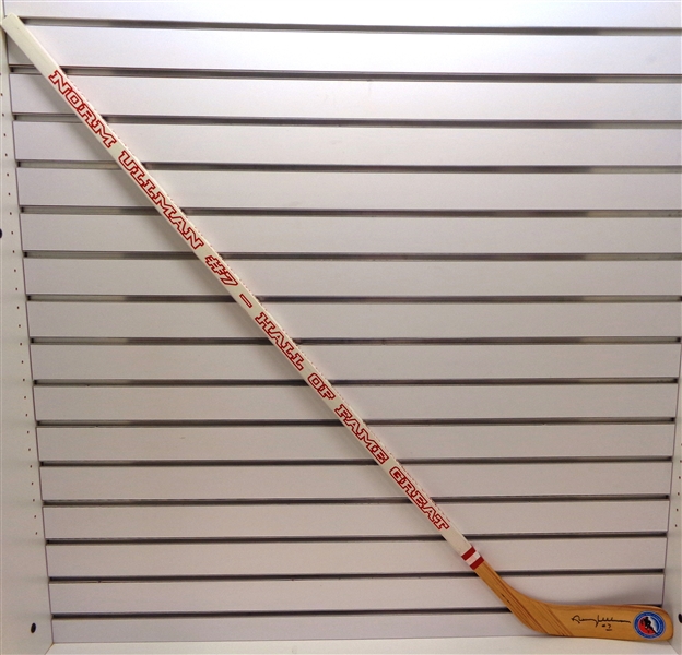 Norm Ullman Autographed Painted Stick