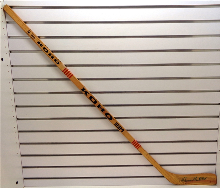 Dennis Hextall Autographed Game Used Stick