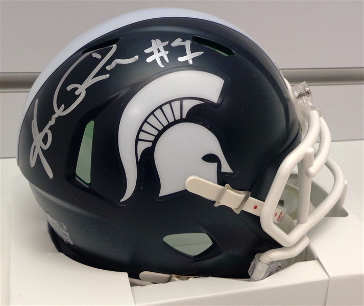 Andre Rison Signed Full Name Signature Michigan State Spartans Riddell Speed Mini Helmet