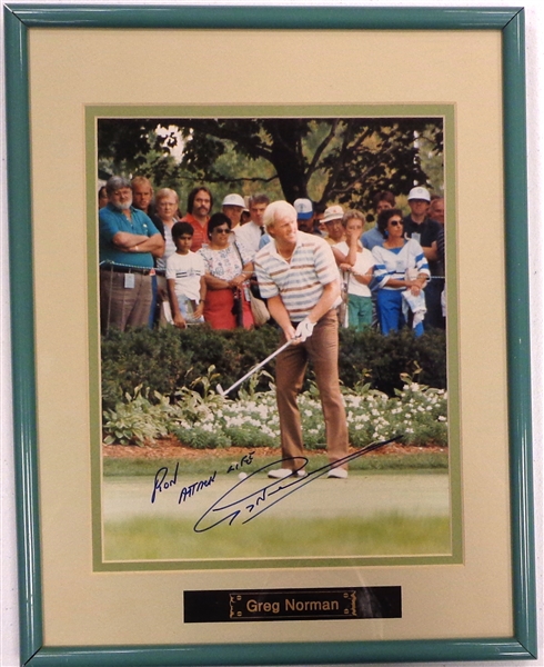 Greg Norman Autographed Framed 8x10 Photo