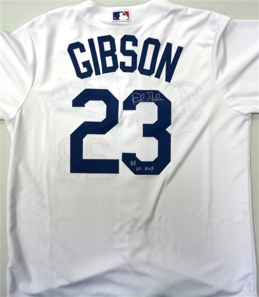 Kirk Gibson Autographed Dodgers Jersey w/ 88 NL MVP