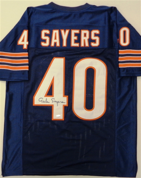 Gale Sayers Signed Navy Custom Jersey