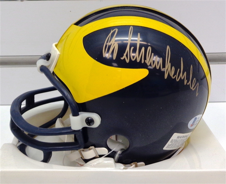 Bo Schembechler Autographed Mini Helmet