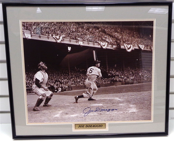 Joe DiMaggio Autographed Framed 16x20 Photo
