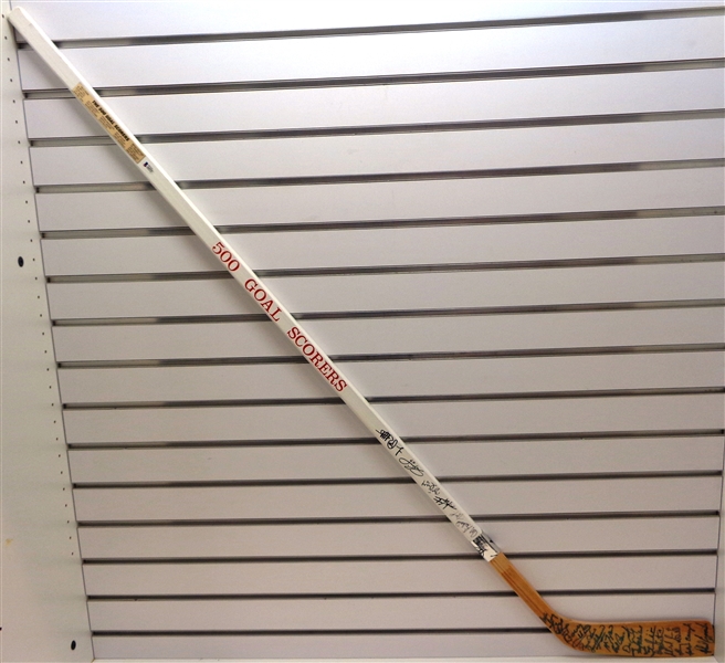 500 Goal Scorers Autographed Hockey Stick Signed by 21