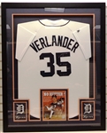 Justin Verlander Autographed Framed No Hitter Jersey - Pick Up Only