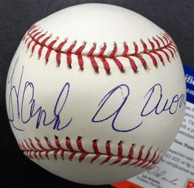 Hank Aaron Autographed Baseball